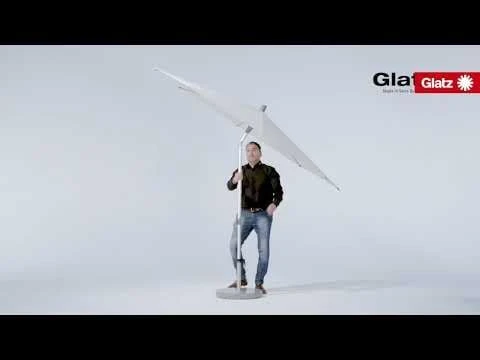 Glatz Alu Smart Easy Mittelstockschirm Ø220cm Eggshell 1 Glatz Alu Smart Easy Mittelstockschirm Ø220cm Eggshell