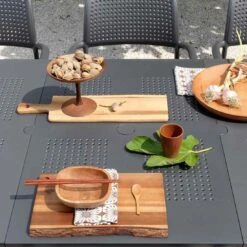 Nardi Levante Ausziehtisch 160/220x100 Cm Aluminium/Kunststoff Anthrazit -Grün Raum 937929 2