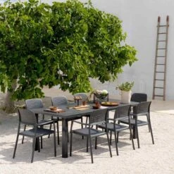 Nardi Levante Ausziehtisch 160/220x100 Cm Aluminium/Kunststoff Anthrazit -Grün Raum 937929 3