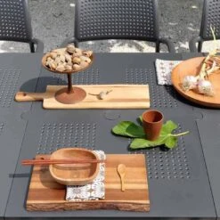 Nardi Bora Gartenmöbelset 7-tlg. Kunststoff Anthrazit 8 Nardi Bora Gartenmöbelset 7-tlg. Kunststoff Anthrazit -Grün Raum 939656 2