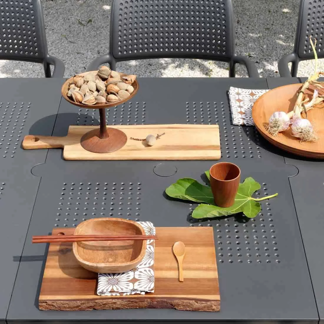 Nardi Bora Gartenmöbelset 7-tlg. Kunststoff Anthrazit 3 Nardi Bora Gartenmöbelset 7-tlg. Kunststoff Anthrazit – Bild 3