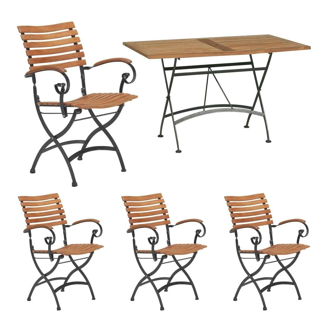 4Seasons Bellini Gartenmöbelset 5-teilig Mit Klapptisch Darwin 120x70cm Anthrazit 1 4Seasons Bellini Gartenmöbelset 5-teilig Mit Klapptisch Darwin 120x70cm Anthrazit