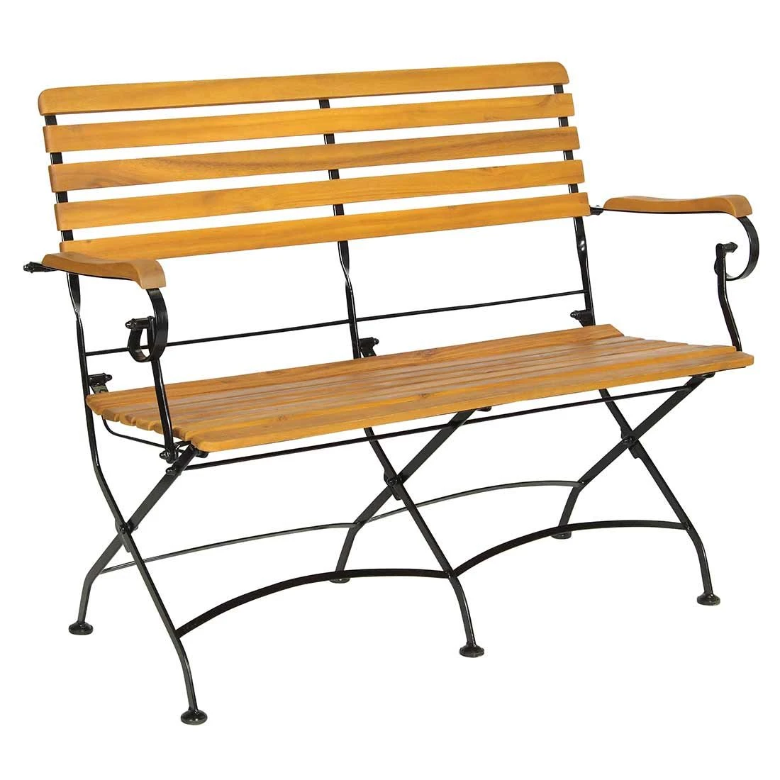 Acamp Lindau Gartenbank 115 Cm Eisen/Akazie Schwarz/Akazie 1 Acamp Lindau Gartenbank 115 Cm Eisen/Akazie Schwarz/Akazie