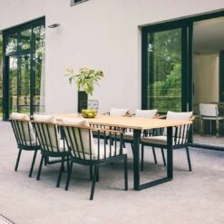 Apple Bee Condor Gartenmöbelset 7-tlg. Schwarz/Natur -Grün Raum apple bee condor gartenmoebelset 7 tlg 1356094 4