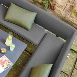 Best Babylon Bravour Gartenbank 150cm Edelstahl/Horizon Silber/Marengo -Grün Raum best beyond babylon 3 sitzerbank 150cm edelstahl horizon 1380569 3