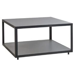 Cane-Line Level Beistelltisch 79x79cm Aluminium/Keramik Lava Grey/Light Grey