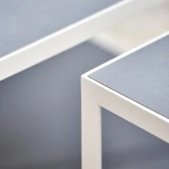 Cane-Line Level Beistelltisch 79x79cm Aluminium/Keramik Weiß/Light Grey -Grün Raum cane line level beistelltisch 79x79cm aluminium keramik 1479910 4