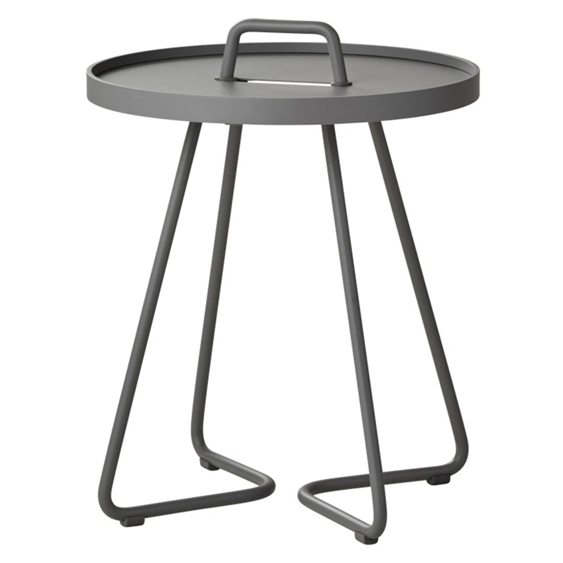 Cane-Line On-the-move Beistelltisch Ø37x47 Cm Aluminium Light Grey 1 Cane-Line On-the-move Beistelltisch Ø37x47 Cm Aluminium Light Grey