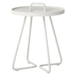 Cane-Line On-the-move Beistelltisch Ø37x47 Cm Aluminium White