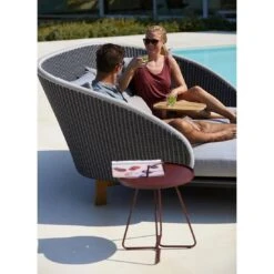 Cane-Line On-the-move Beistelltisch Ø44x54 Cm Aluminium Bordeaux 5 Cane-Line On-the-move Beistelltisch Ø44x54 Cm Aluminium Bordeaux -Grün Raum cane line on the move beistelltisch durchm44x54 cm aluminium 1464169 3