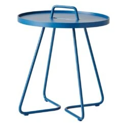 Cane-Line On-the-move Beistelltisch Ø44x54 Cm Aluminium Dusty Blue