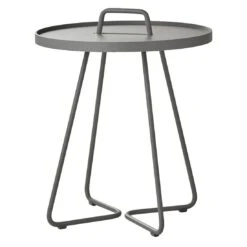 Cane-Line On-the-move Beistelltisch Ø44x54 Cm Aluminium Light Grey
