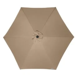 Doppler Active Mittelstockschirm Ø210cm - Mit Kurbel Greige -Grün Raum doppler active balkonschirm o210cm alu kurbel auto tilt greige 1248074 3