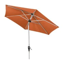 Doppler Active Mittelstockschirm Ø210cm - Mit Kurbel Terracotta -Grün Raum doppler active balkonschirm o210cm alu kurbel auto tilt terracotta 1248041 3