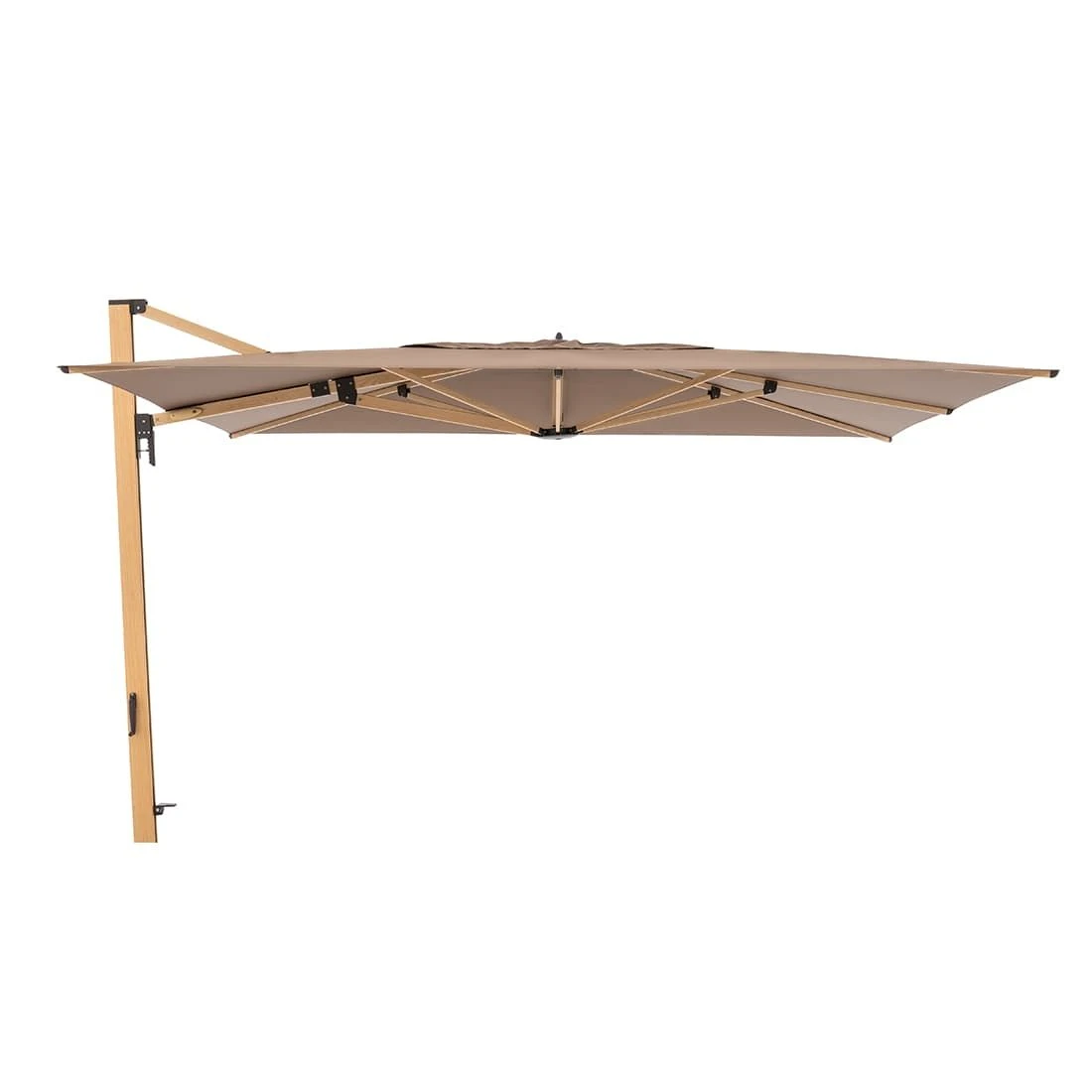 Doppler Alu-Wood Ampelschirm 400x300cm Holzoptik/Alu -846 Greige 1 Doppler Alu-Wood Ampelschirm 400x300cm Holzoptik/Alu -846 Greige