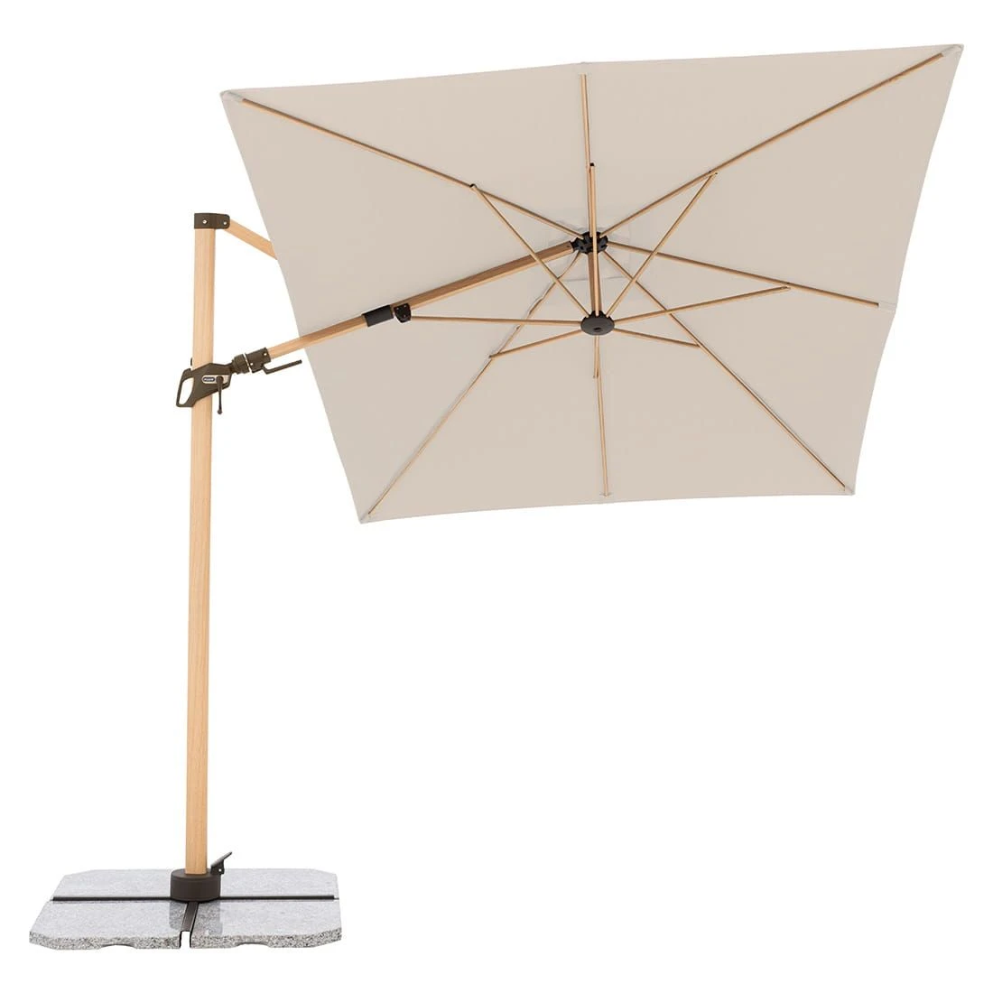 Doppler Alu-Wood Ultra Ampelschirm 300x220cm Holzoptik/Aluminium Natur 4 Doppler Alu-Wood Ultra Ampelschirm 300x220cm Holzoptik/Aluminium Natur – Bild 4