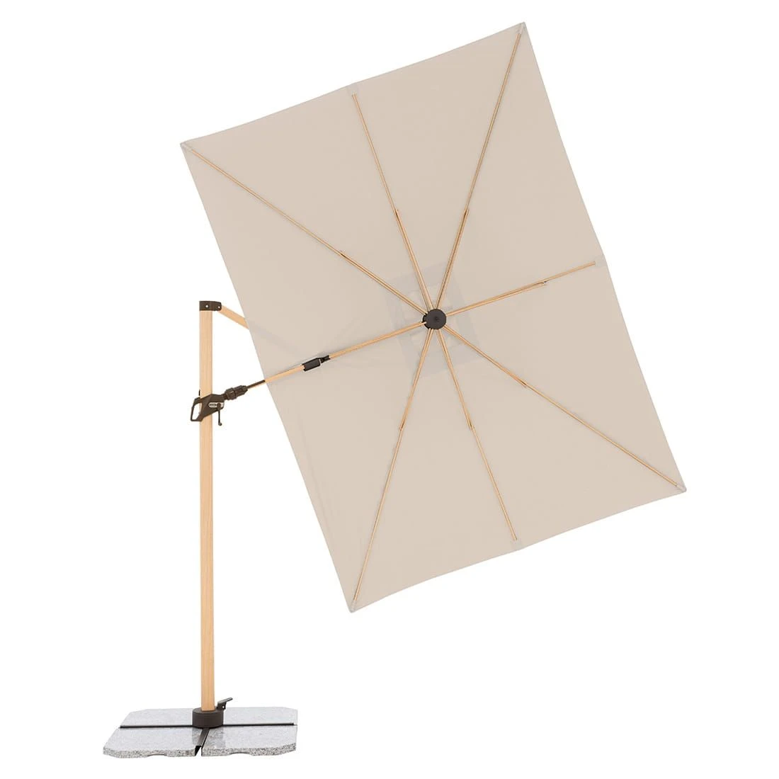 Doppler Alu-Wood Ultra Ampelschirm 300x220cm Holzoptik/Aluminium Natur 5 Doppler Alu-Wood Ultra Ampelschirm 300x220cm Holzoptik/Aluminium Natur – Bild 5