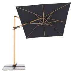 Doppler Alu-Wood Ultra Ampelschirm 300x220cm Holzoptik/Aluminium Anthrazit -Grün Raum doppler alu wood ultra ampelschirm 300x220cm holzoptik aluminium 1350594 5