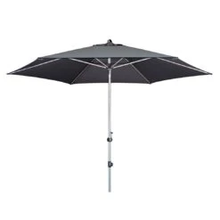 Doppler Expert Sonnenschirm Ø320cm Mit Kurbel Anthrazit -Grün Raum doppler expert sonnenschirm o320cm mit kurbel 44224 1