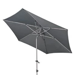 Doppler Expert Sonnenschirm Ø320cm Mit Kurbel Anthrazit -Grün Raum doppler expert sonnenschirm o320cm mit kurbel 44224 2