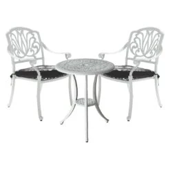 Hartman Amalfi Gartenmöbel-Set 3-tlg. Tisch Ø62cm Weiß