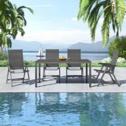 Kettler Basic Plus Gartenmöbel-Set 5-tlg.+Tisch 160x90cm Anthrazit