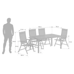 Kettler Basic Plus Gartenmöbel-Set 5-tlg.+Tisch 160x90cm Anthrazit 8 Kettler Basic Plus Gartenmöbel-Set 5-tlg.+Tisch 160x90cm Anthrazit -Grün Raum kettler basic plus gartenmoebel set 5 tlg tisch 160x90cm 1487423 3