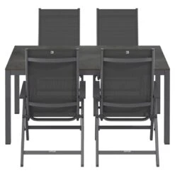 Kettler Basic Plus Gartenmöbel-Set 5-tlg.+Tisch 160x90cm Anthrazit 9 Kettler Basic Plus Gartenmöbel-Set 5-tlg.+Tisch 160x90cm Anthrazit -Grün Raum kettler basic plus gartenmoebel set 5 tlg tisch 160x90cm 1487423 4