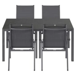 Kettler Basic Plus Gartenmöbel-Set 5-tlg.+ Tisch 160x90cm Anthrazit/Dark Grey 7 Kettler Basic Plus Gartenmöbel-Set 5-tlg.+ Tisch 160x90cm Anthrazit/Dark Grey -Grün Raum kettler basic plus gartenmoebel set 5 tlg tisch 160x90cm 1487544 4