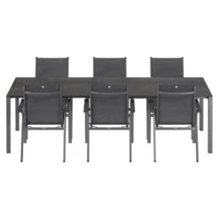 Kettler Basic Plus Gartenmöbel-Set 7-tlg.+Tisch 160/267x91cm Anthrazit/Zement 11 Kettler Basic Plus Gartenmöbel-Set 7-tlg.+Tisch 160/267x91cm Anthrazit/Zement -Grün Raum kettler basic plus gartenmoebel set 7 tlg tisch 160 267x91cm 1487478 5