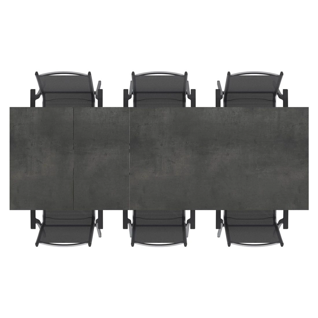 Kettler Basic Plus Gartenmöbel-Set 7-tlg.+Tisch 160/267x91cm Anthrazit/Zement 6 Kettler Basic Plus Gartenmöbel-Set 7-tlg.+Tisch 160/267x91cm Anthrazit/Zement – Bild 6