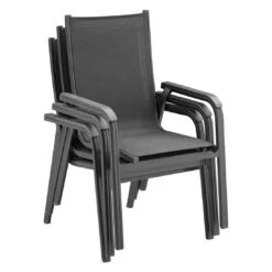 Kettler Basic Plus Gartenmöbelset 9-tlg. + Tisch 180x95cm Anthrazit -Grün Raum kettler basic plus gartenmoebelset 9 tlg tisch 180x95cm 1482583 6