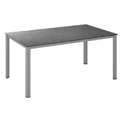 Kettler Cubic Gartentisch 160x95 Cm Aluminium/HPL Silber/Jura Anthrazit