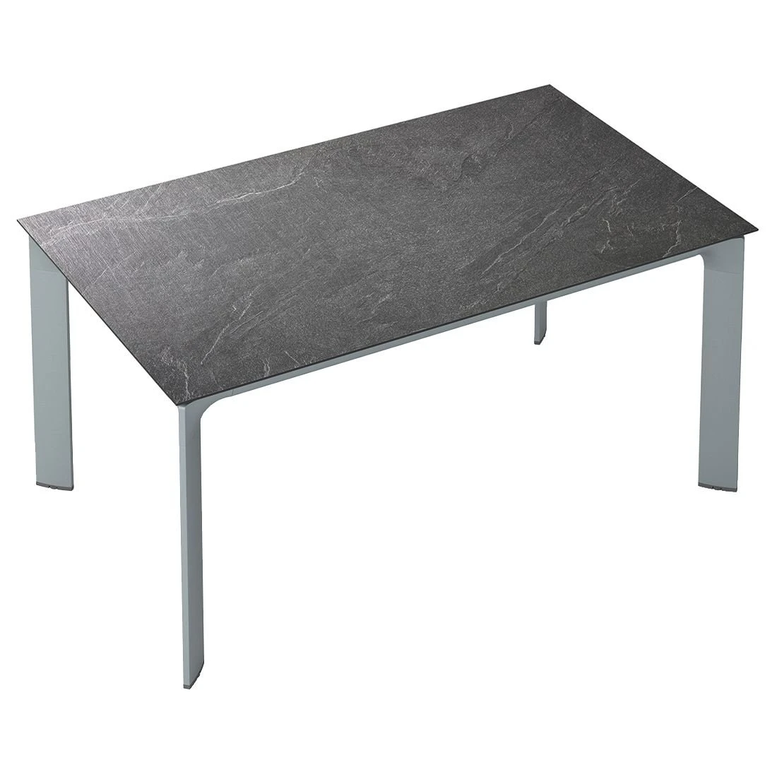 Kettler Diamond Gartentisch 140x70cm Aluminium/HPL Silber/Jura Anthrazit 2 Kettler Diamond Gartentisch 140x70cm Aluminium/HPL Silber/Jura Anthrazit – Bild 2