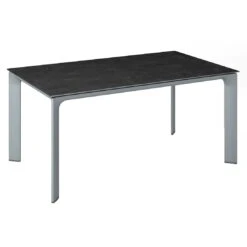 Kettler Diamond Gartentisch 220x95cm Alu/Keramik-Glas Silber/Fossil-Natur