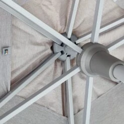 Kettler Easy Push Mittelstockschirm 210x150cm Inkl. Ständer Silber/Charcoal -Grün Raum kettler easy push mittelstockschirm 210x150cm inkl staender 1477996 5