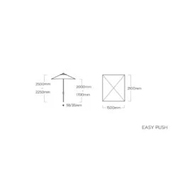 Kettler Easy-Push Stockschirm 210x150cm Aluminium/Polyester Anthrazit/Hellgrau Meliert -Grün Raum kettler easy push stockschirm 210x150cm aluminium polyeste anthrazit hellgrau meliert 1306374 4