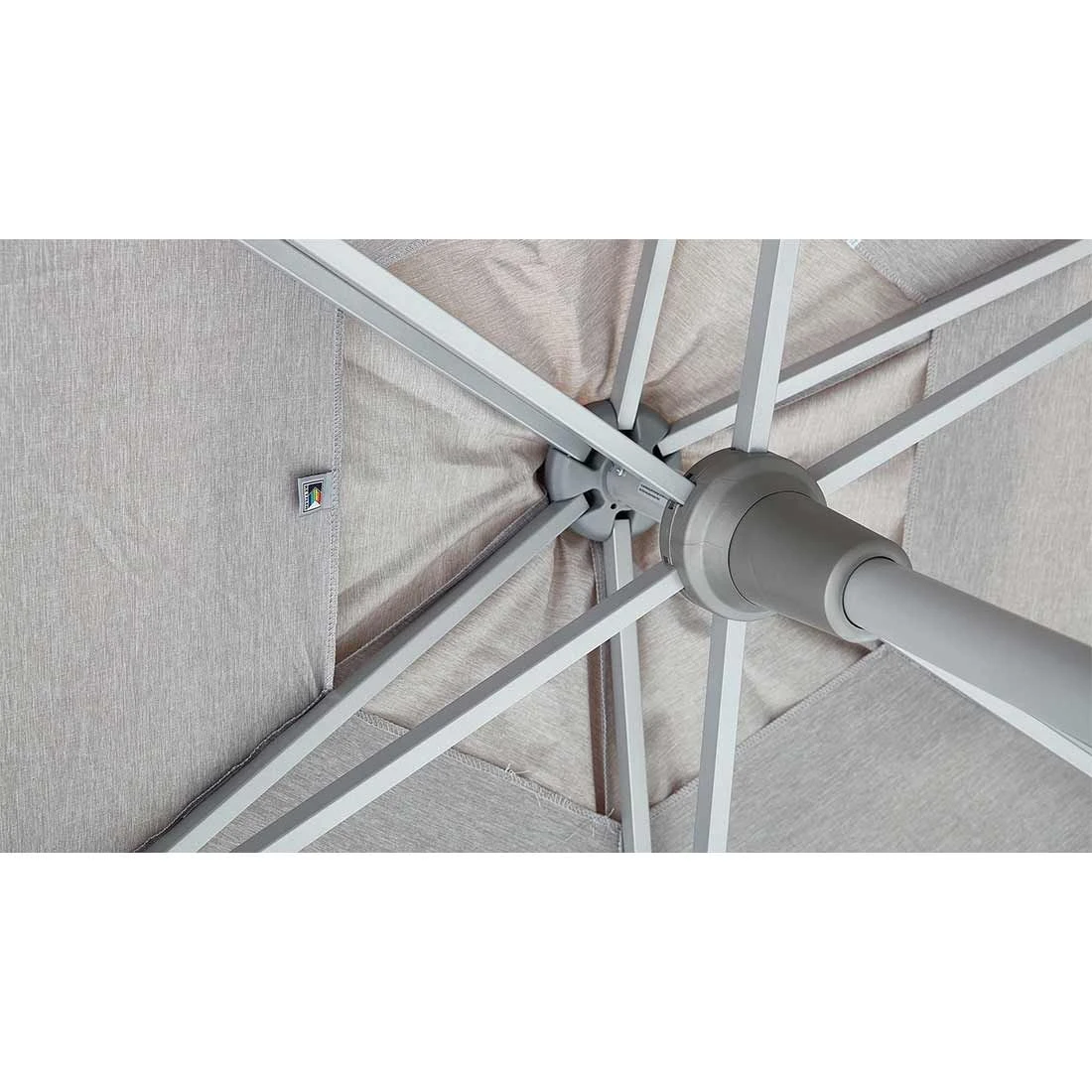 Kettler Easy Push Stockschirm Aluminium/Polyester Anthrazit/Hellgrau Meliert 5 Kettler Easy Push Stockschirm Aluminium/Polyester Anthrazit/Hellgrau Meliert – Bild 5