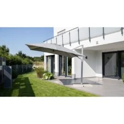 Kettler Easy Turn Ampelschirm 300x300cm Alu/Polyester Silber/Hellgrau Meliert -Grün Raum kettler easy turn ampelschirm 300x300cm alu polyester silber hellgrau meliert 1306726 6