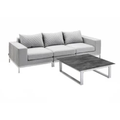 Kettler Ego Loungetischgestell 95x95cm Aluminium Silber -Grün Raum kettler ego loungetischgestell 95x95cm aluminium silber 1308915 2 1