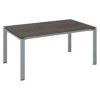 Kettler Float Gartentisch 220x95cm Aluminium/Keramikglas Silber/Grau-Taupe