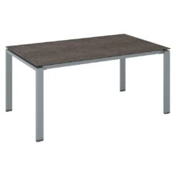 Kettler Float Gartentisch 220x95cm Aluminium/Keramikglas Silber/Grau-Taupe