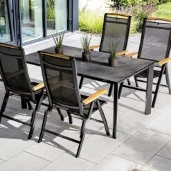 Kettler Gartentisch-Platte 180x95 Cm HPL Titanit Anthrazit -Grün Raum kettler tischplatte 180x95 cm hpl 1466402 4