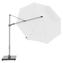 Knirps Pendelschirm Premium Ø340cm Rund Weiß -Grün Raum knirps pendelschirm o340cm axial schwenkbar weiss 1190621 3