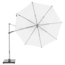 Knirps Pendelschirm Premium Ø340cm Rund Weiß -Grün Raum knirps pendelschirm o340cm axial schwenkbar weiss 1190621 4