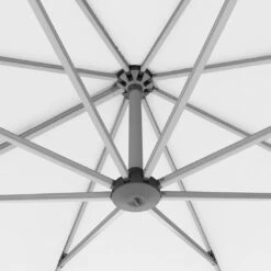 Knirps Pendelschirm Premium Ø340cm Rund Weiß -Grün Raum knirps pendelschirm o340cm axial schwenkbar weiss 1190621 5