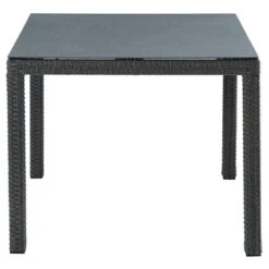 LC Garden Barcelona Gartentisch 90x90cm Alu/Glaskeramik Anthrazit/Grau Mix