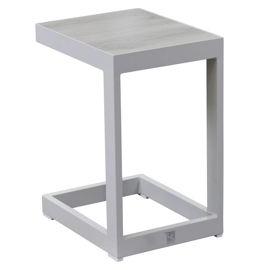 LC Garden Keramo Beistelltisch 32x40cm Aluminium/Keramik Off White/Easy Grey 1 LC Garden Keramo Beistelltisch 32x40cm Aluminium/Keramik Off White/Easy Grey