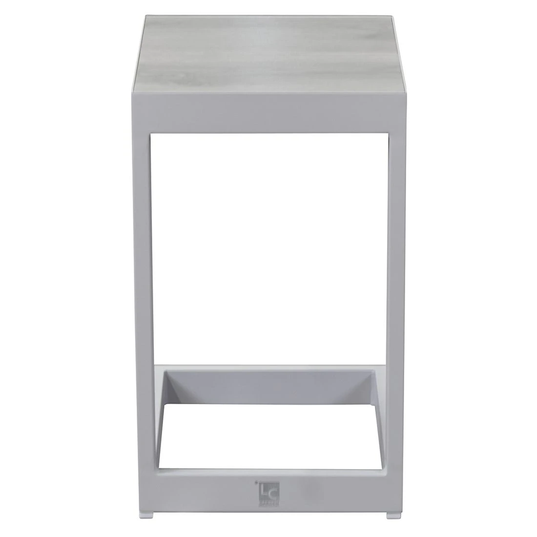 LC Garden Keramo Beistelltisch 32x40cm Aluminium/Keramik Off White/Easy Grey 2 LC Garden Keramo Beistelltisch 32x40cm Aluminium/Keramik Off White/Easy Grey – Bild 2