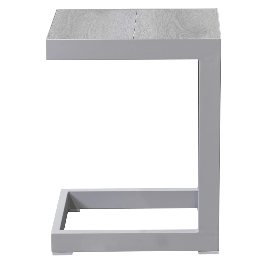 LC Garden Keramo Beistelltisch 32x40cm Aluminium/Keramik Off White/Easy Grey 3 LC Garden Keramo Beistelltisch 32x40cm Aluminium/Keramik Off White/Easy Grey – Bild 3
